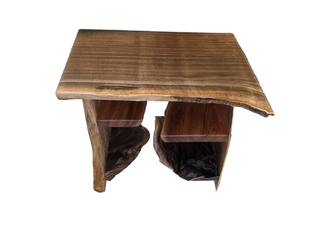 Live edge meditation shrine table