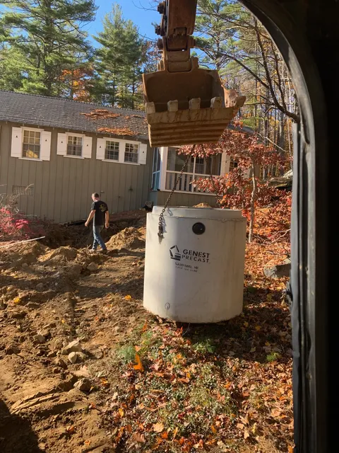 Manhole being installed at residency