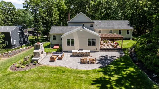 Backyard Reimagined: A Complete Outdoor Living Transformation in Westwood, MA by H&H Landscape