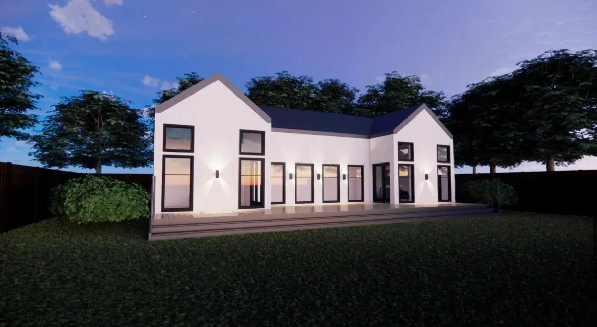 The Arlington 2-bedroom stick-built ADU floor plan