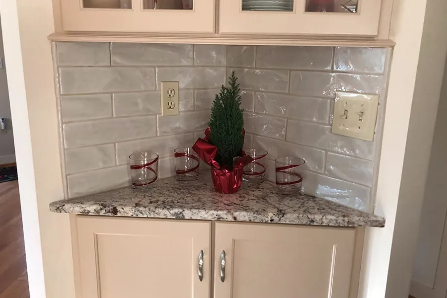 Tile backsplash from  Summerlin Floors in Belchertown, MA