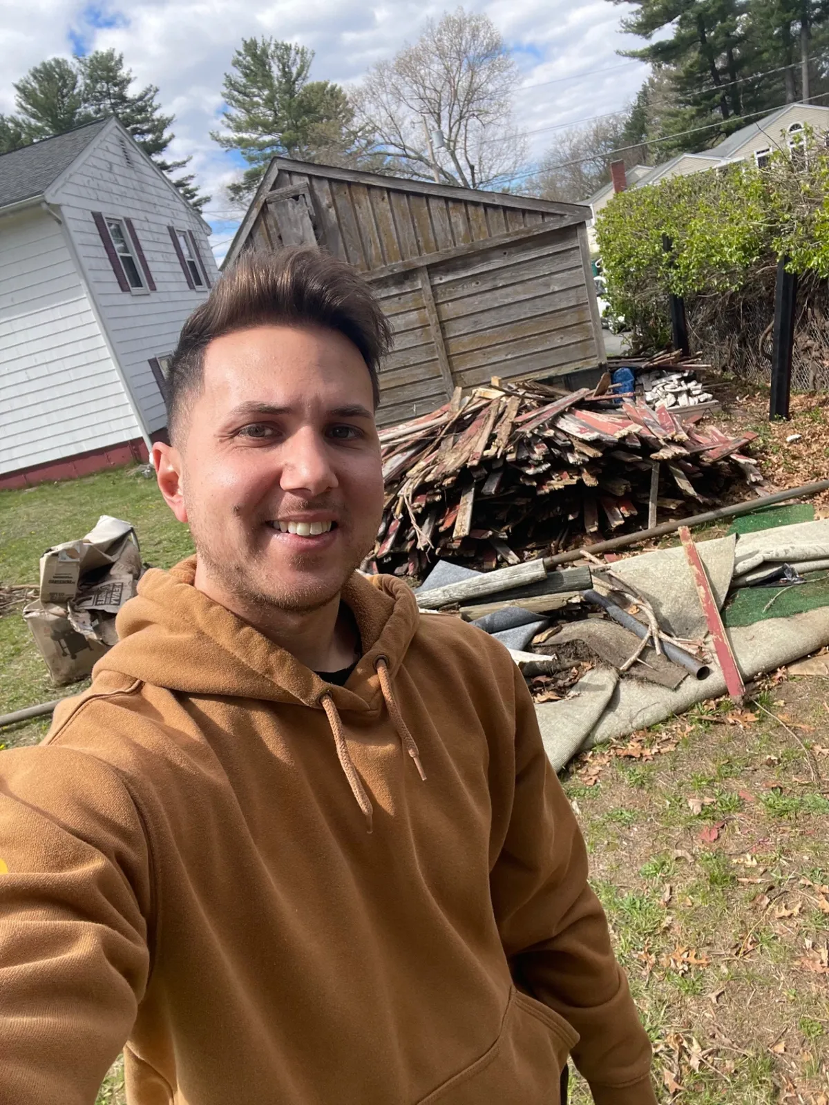 Shed Demo & Yard Cleanup — before