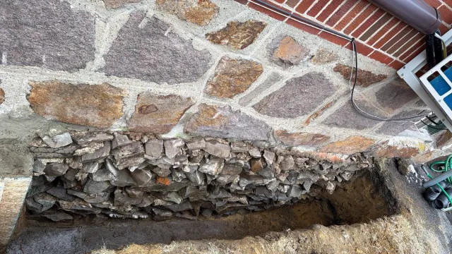 Foundation waterproofing project by Stone Master Masonry and Chimney