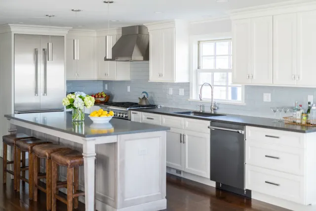 Stained Cherry Beach Kitchen