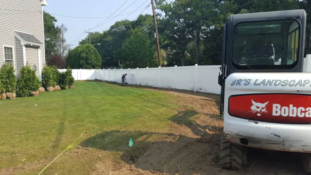 Landscaping before photo