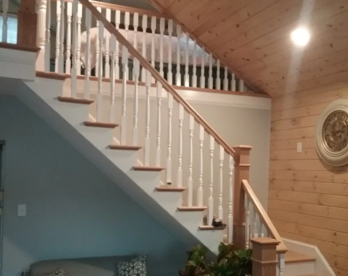 hardwood staircase by Finishing Touch