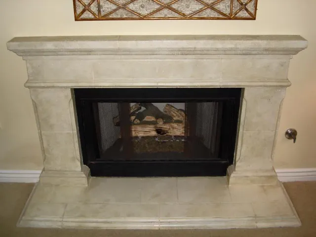 Fireplace with marble — Marble and granite in Middleton, MA