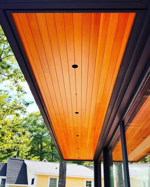 We absolutely love using @sansincorp stain and clears.  Such a joy to use.  This ceiling received 2 coats of sdf and 3 coats of ens stain. @burpeehillconstruction