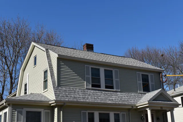 Completed roofing project on a Greater Boston home