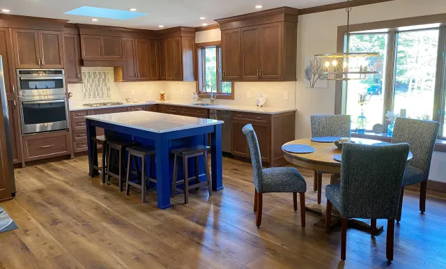 A custom kitchen designed and built by Cross River Cabinetry