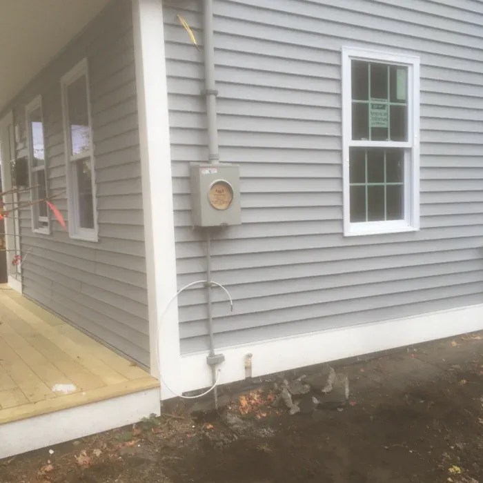 New-construction service entrance and meter