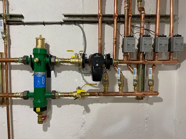 Pipes of oil burner