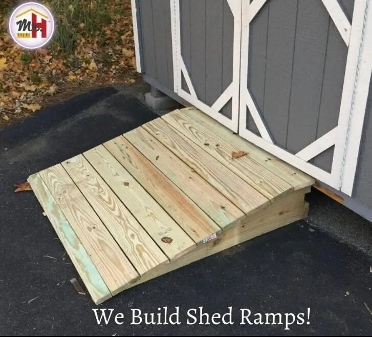 Pressure-treated shed ramp build