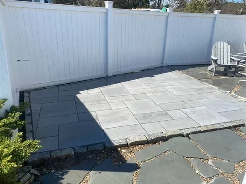 masonry cape cod hardscape bluestone patio design