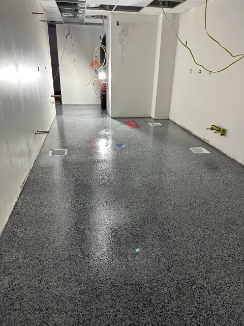 Full Flaked Floor - Midnight Flakes - Kitchen