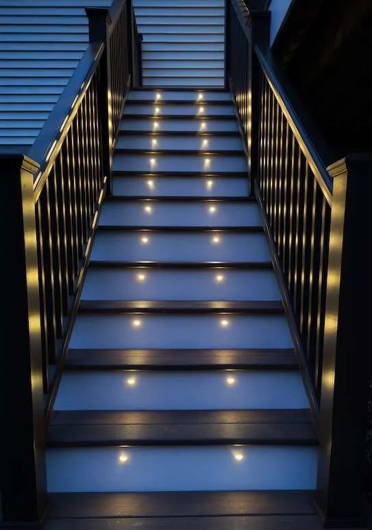 Deck stair lighting system