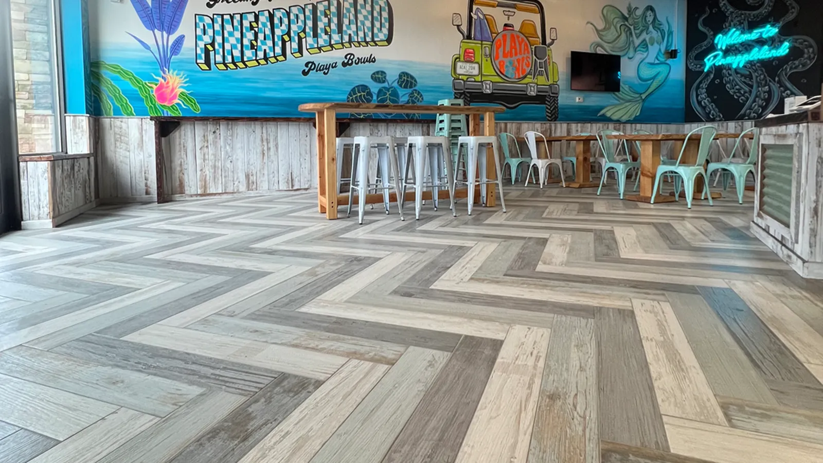 Playa Bowl tile floor