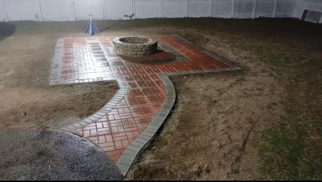 Patio, walkway, and fire pit - Concord NH