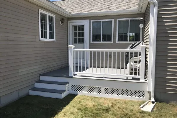 Completed residential deck installation