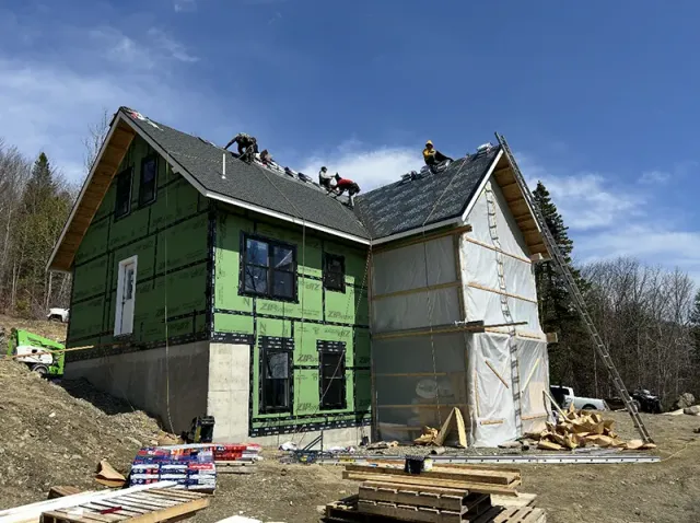 Siding Installation Project in Progress in Lewiston, ME