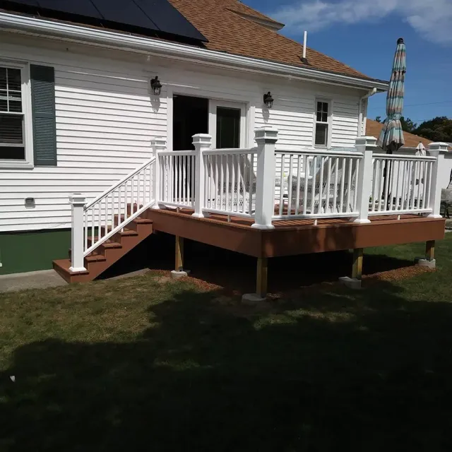Large deck and stairs