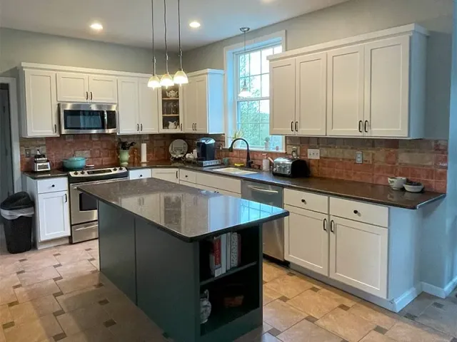Cabinet refinishing services provided by MJ's Painting