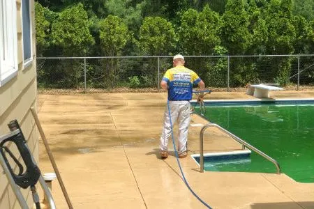 Concrete Pool Deck Cleaning in Pelham, NH