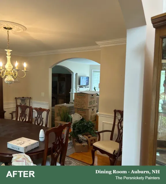 Dining Room after painting, Auburn, NH - The Persnickety Painters