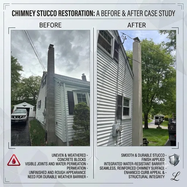 Chimney Stucco Restoration