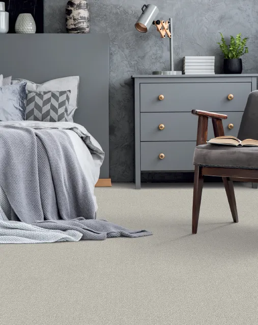 Installed carpet in bedroom