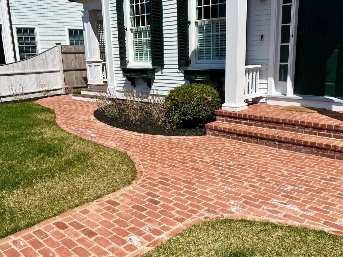 Natural stone walkway