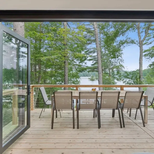 Lakeside deck dining