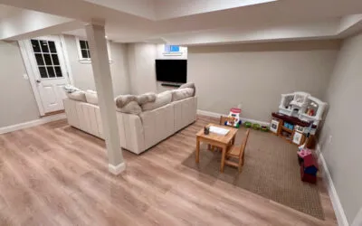 Residential Basement Remodel in Beverly, MA.