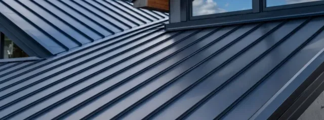 Standing seam metal roof detail