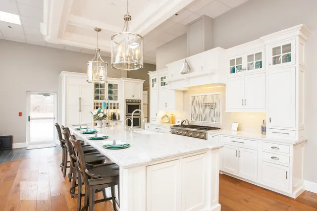 Transitions Kitchens and Baths showroom in Norwell MA featuring full-scale kitchen and bath displays