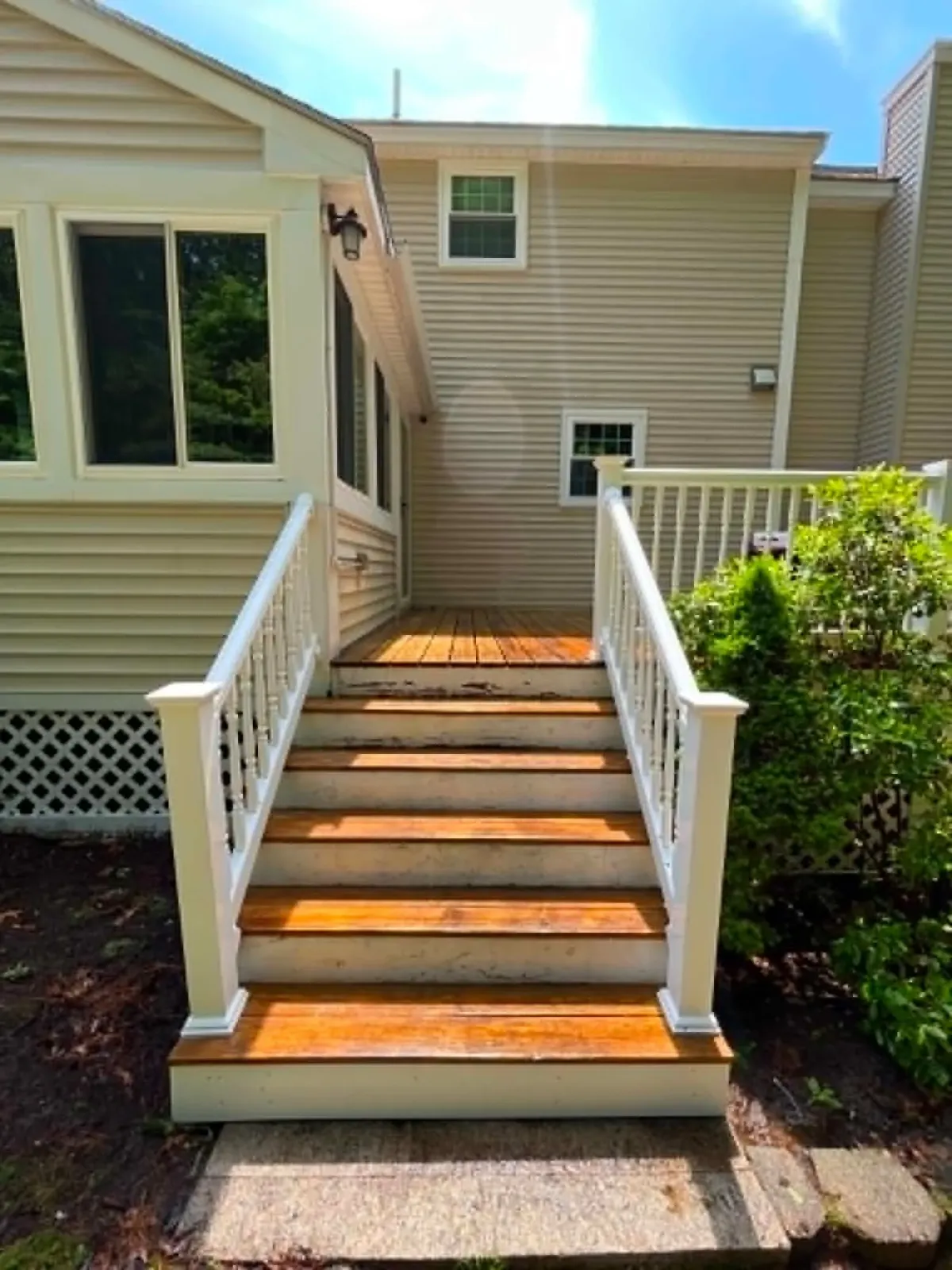 outdoor steps pressure washing - after