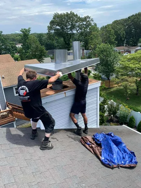 The Certified Chimney Service team on a job site