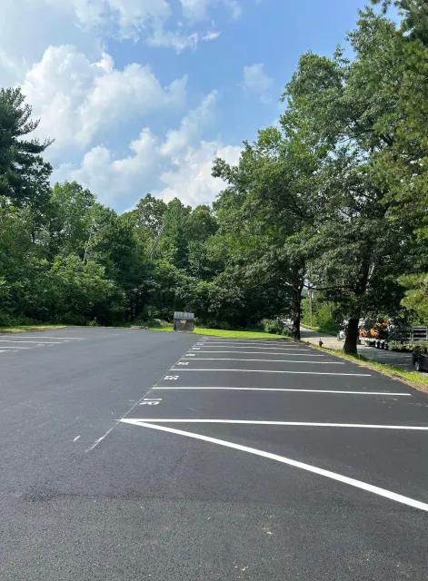 A parking lot paving in Middleborough, MA by Cape Cod Paving