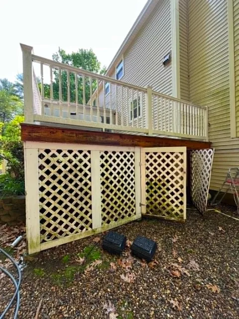 deck pressure washing - before
