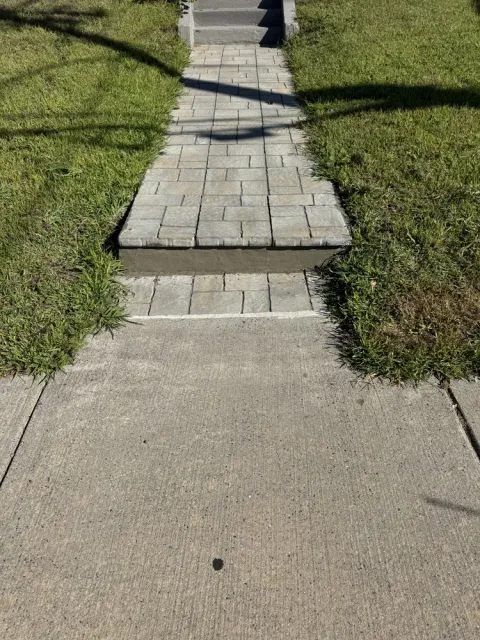 Existing front walkway before restoration
