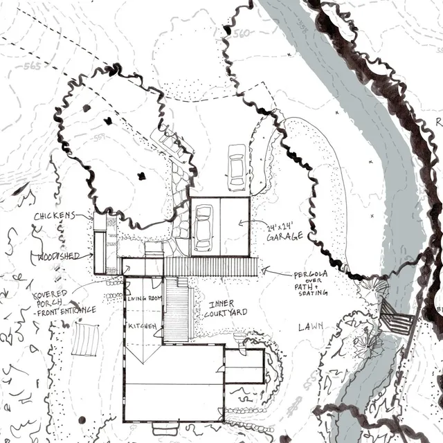 Shelburne Falls, MA site design, alternative #1