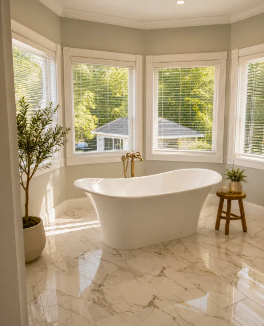 Primary bathroom renovation on Country Club Boulevard in North Dartmouth Massachusetts