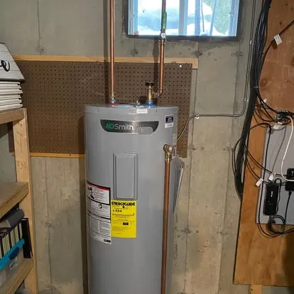 A.O. Smith water heater replacement with copper supply lines by Top Tier Plumbing & Heating LLC