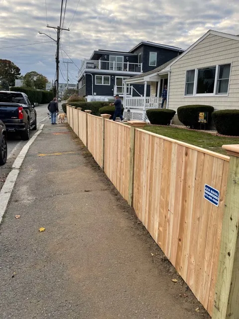 Ornamental fence run, Nahant MA (October 2023)