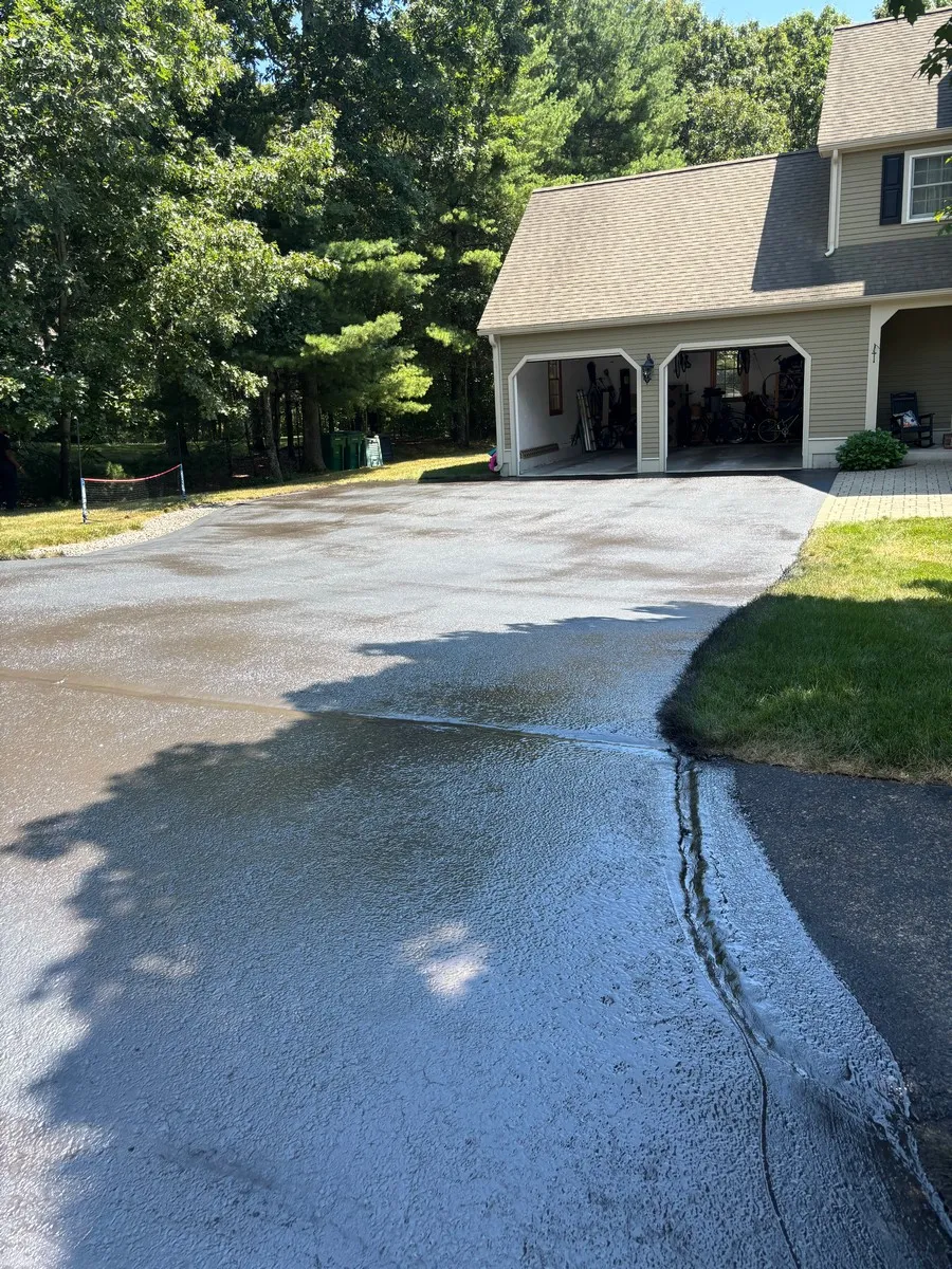 Two-Coat Residential Driveway Sealcoating in Littleton mass