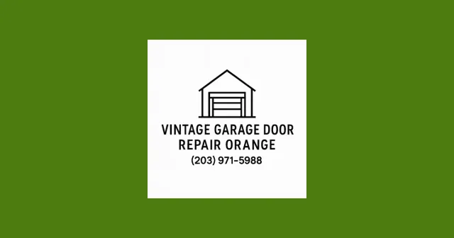 Vintage Garage Door Repair Orange logo