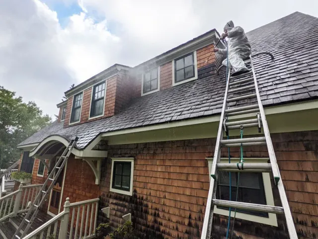 Soft Washing roof cleaning services in Auburn, ME