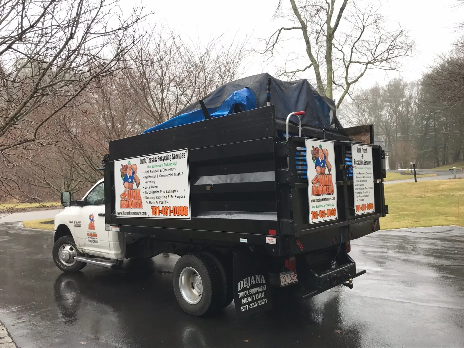 The Junk Removers truck in Boston