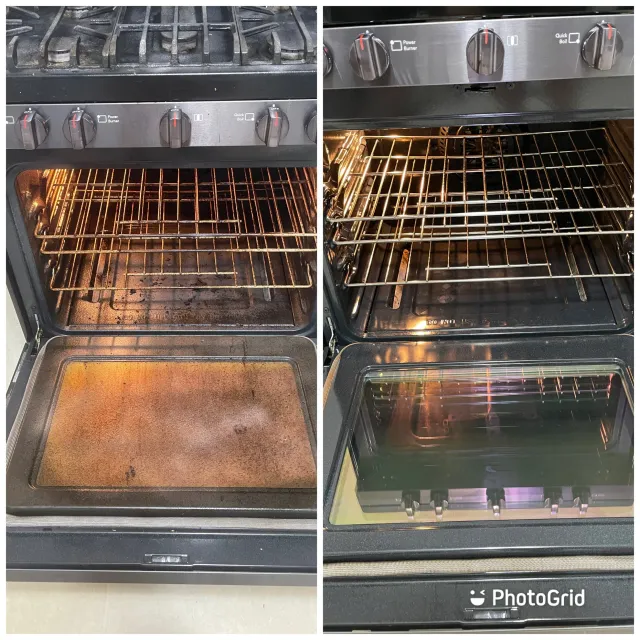 Gleaming Oven After Cleaning