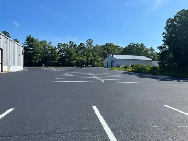 Parking space line striping